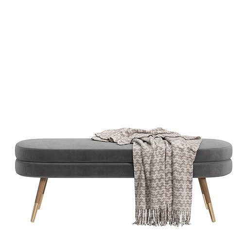 Marshmallow Double Stool 3D model 6