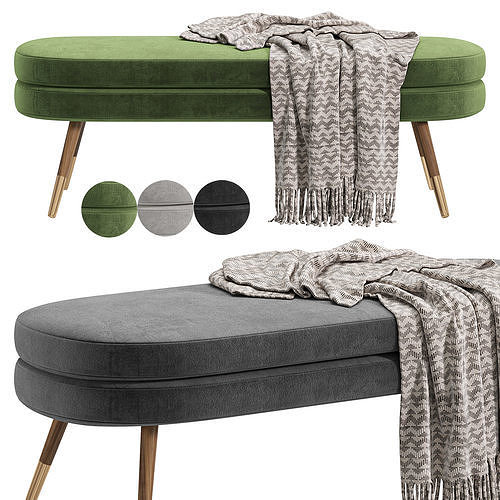 Marshmallow Double Stool 3D model 3