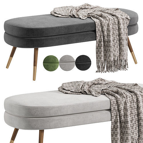 Marshmallow Double Stool 3D model 2