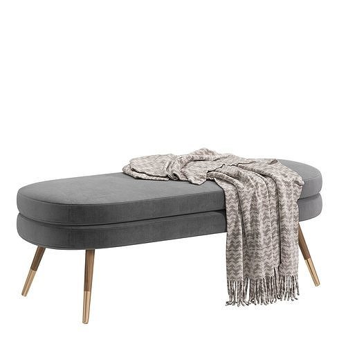 Marshmallow Double Stool 3D model 7