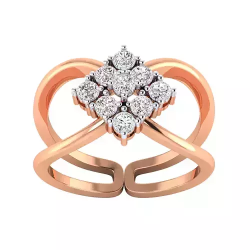 Women Coctail Ring STL OBJ FBX Renders Details 3D print model