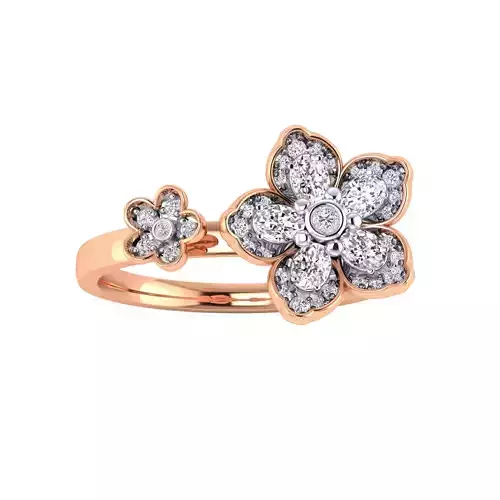 Women Coctail Ring STL OBJ FBX Renders Details 3D print model
