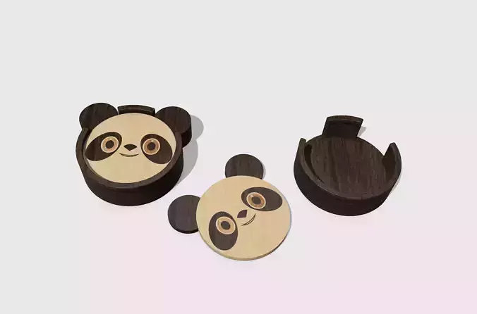 Panda coasters