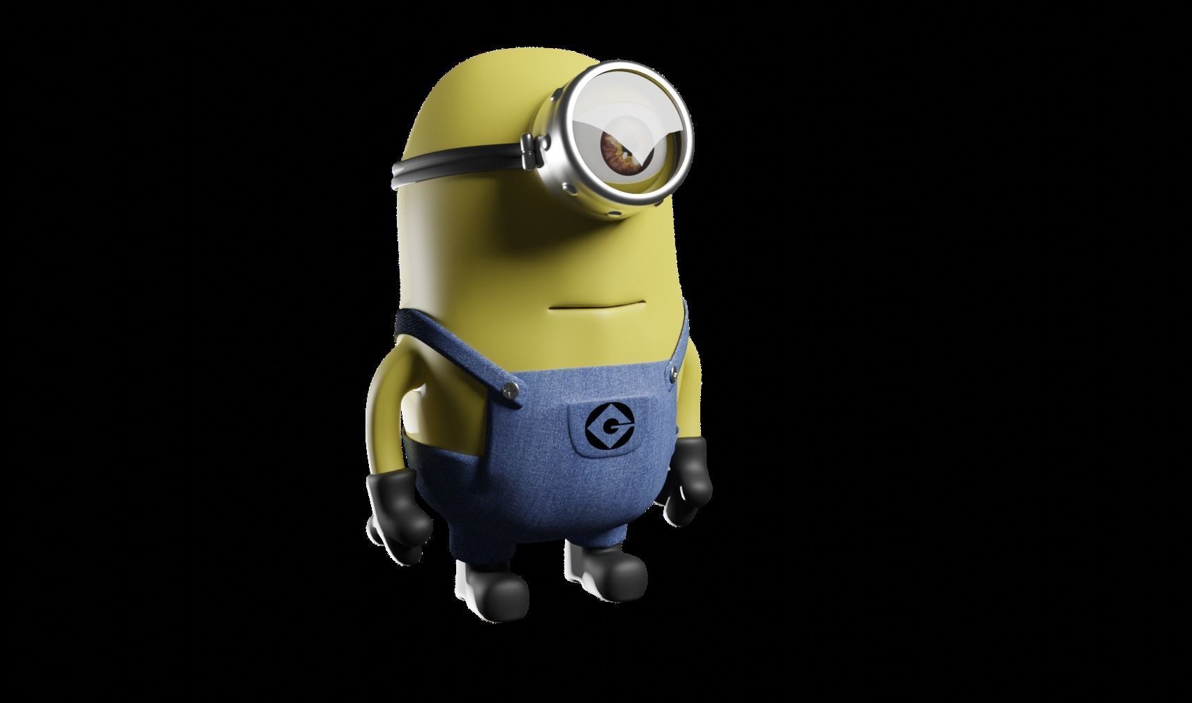 Minion  Low-poly 3D model_1