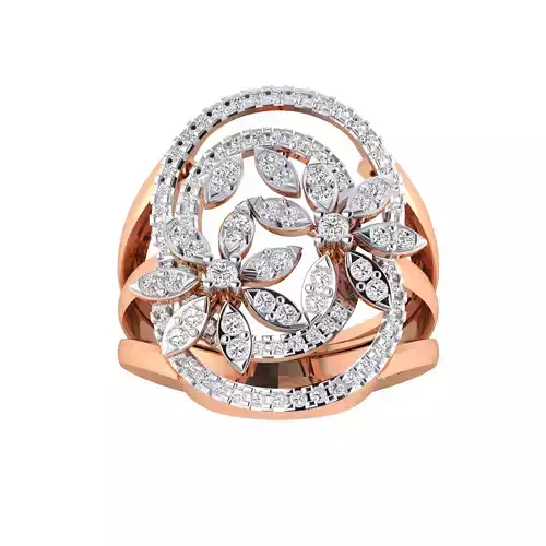 Women Coctail Ring STL OBJ FBX Renders Details 3D print model