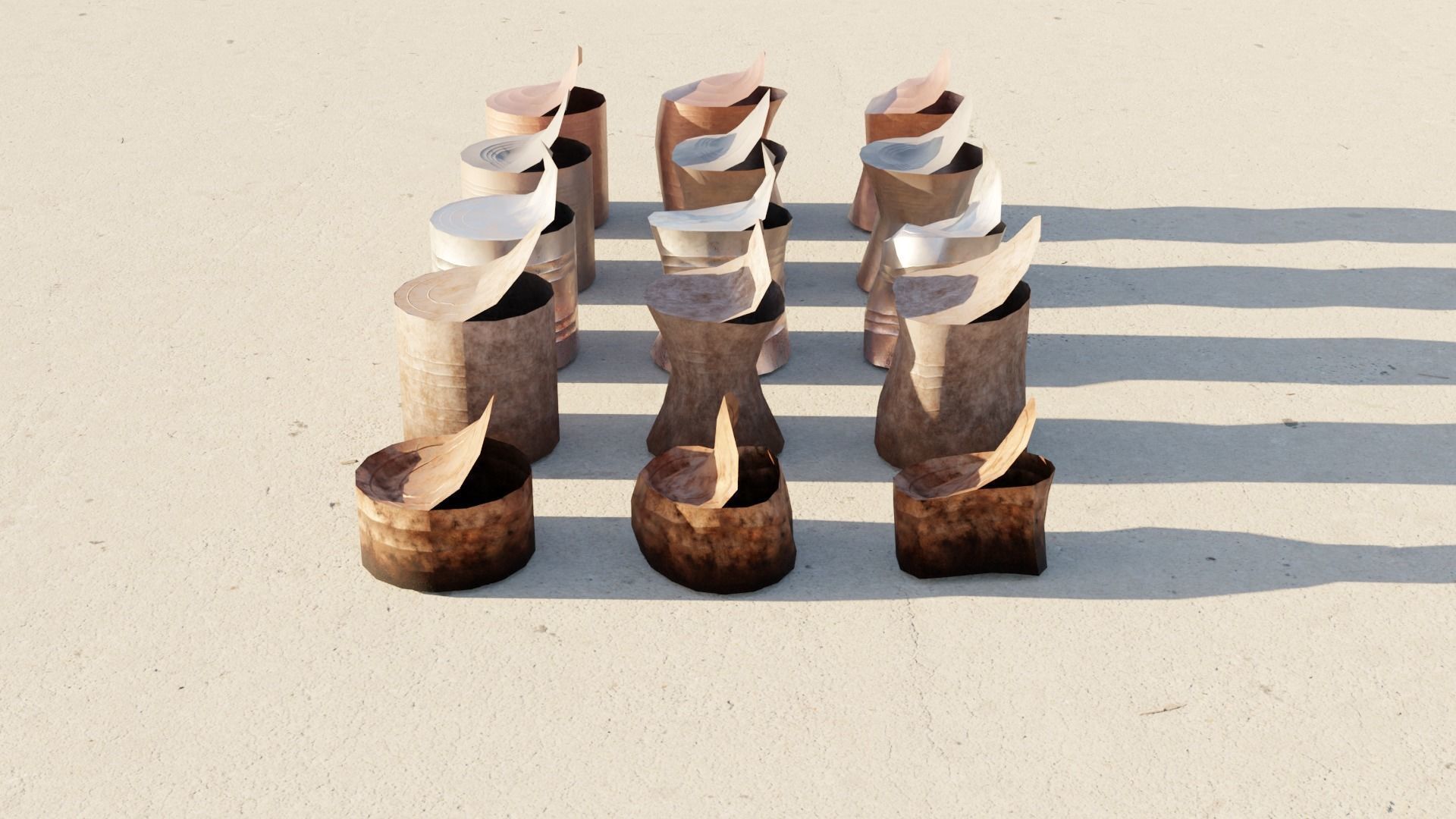 dirty canned food low-poly 3D model_1