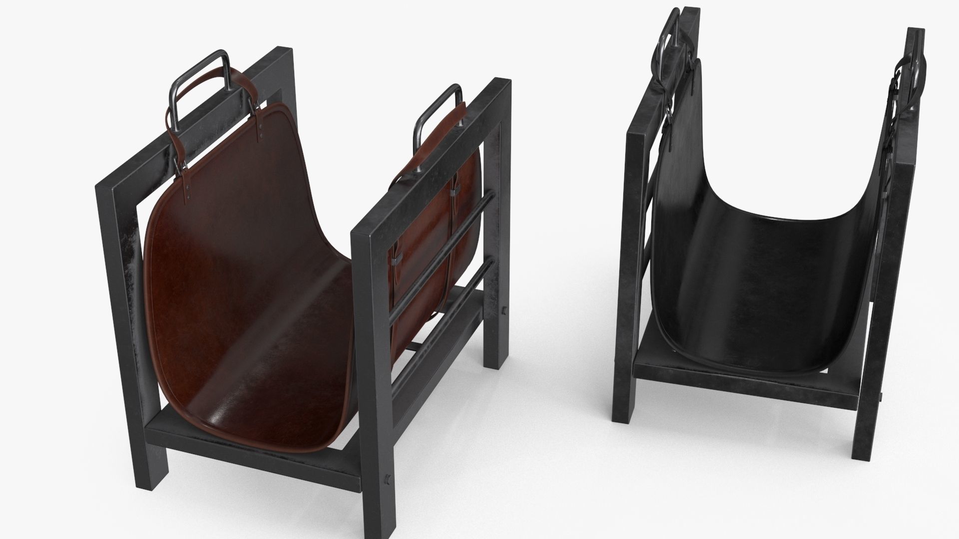 Firewood Log Rack 2 colors Low-poly 3D model_18