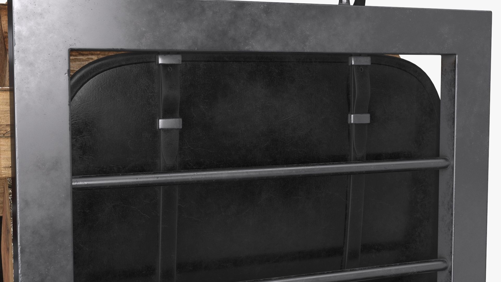 Firewood Log Rack 2 colors Low-poly 3D model_15