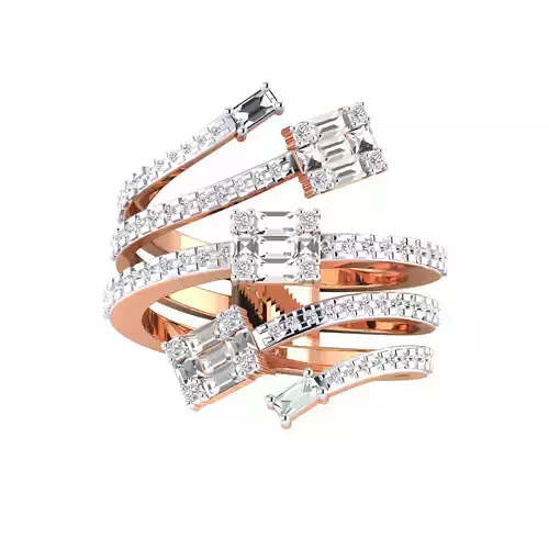 Women Coctail Ring STL OBJ FBX Renders Details 3D print model