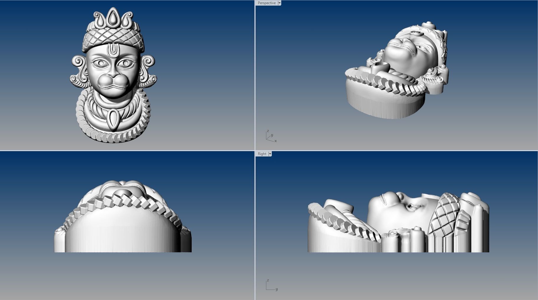 HUNUMAN PENDENT 3D print model_8