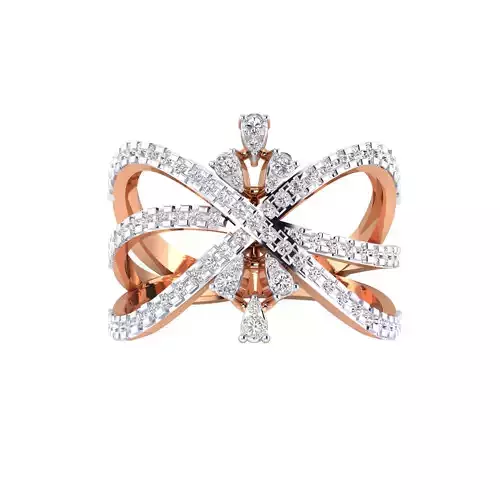 Women Coctail Ring STL OBJ FBX Renders Details 3D print model