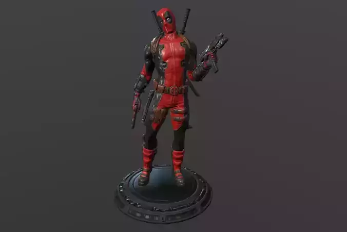 Deadpool Statues 3D Model Ready to Print STL 3D print model