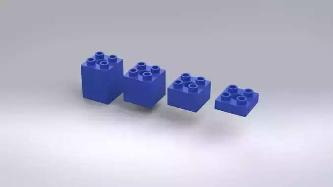 Children play Blocks 3D print model
