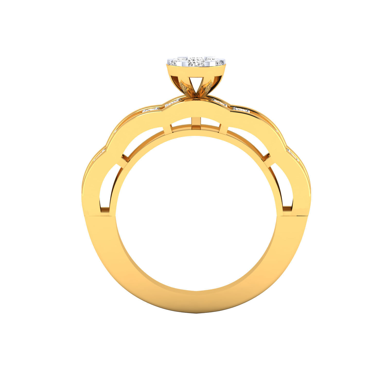 Women Band Ring STL OBJ FBX Renders Details 3D print model_22