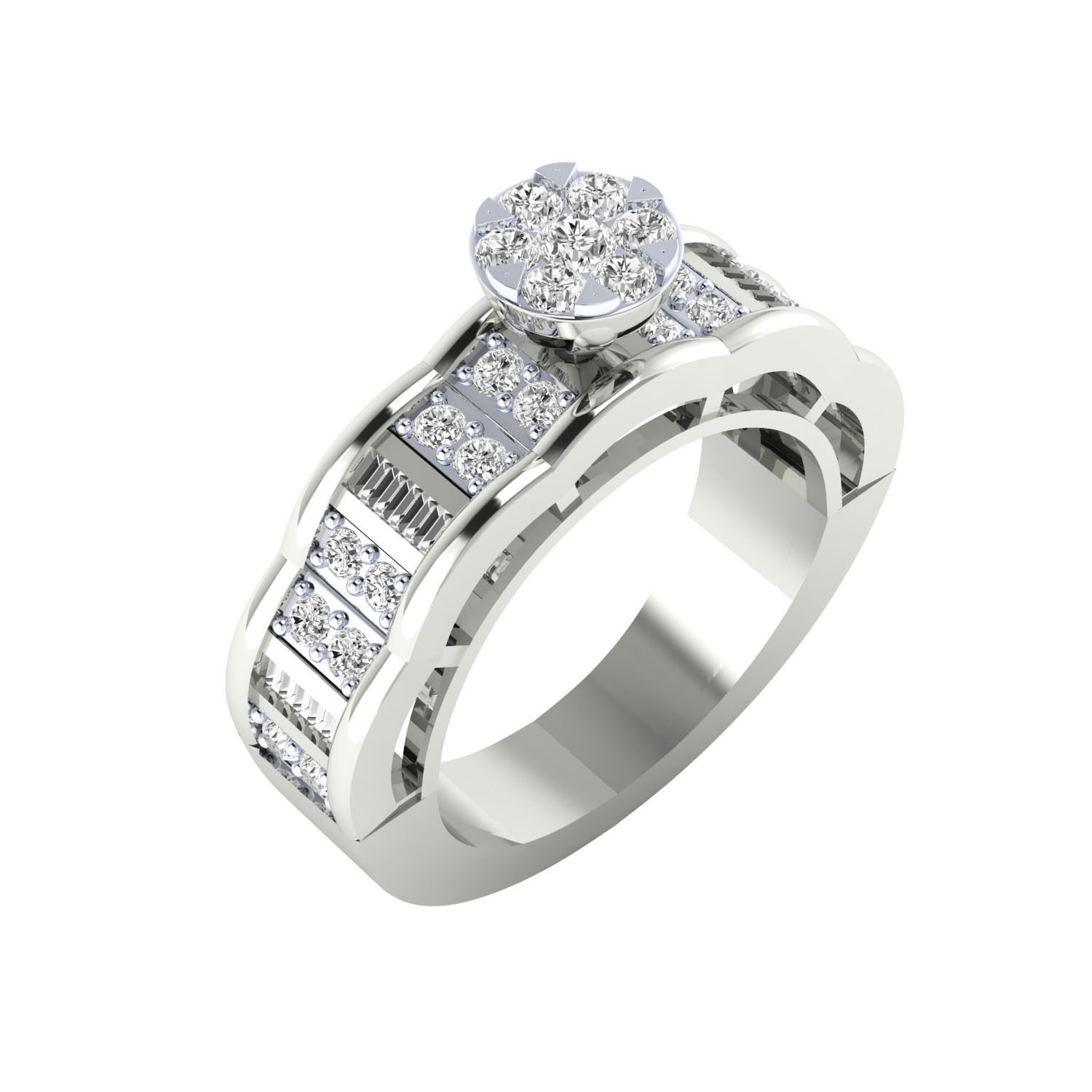 Women Band Ring STL OBJ FBX Renders Details 3D print model_8