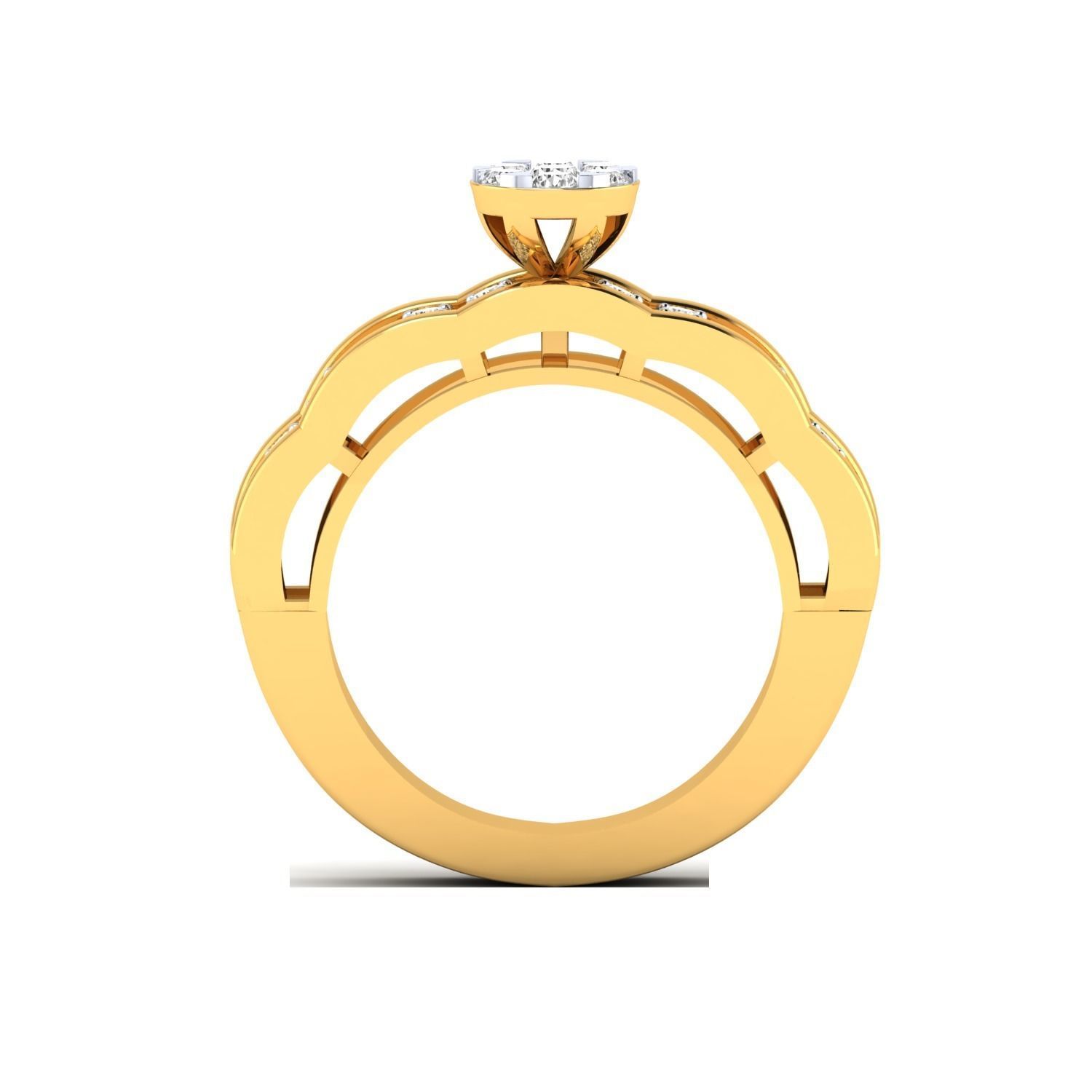 Women Band Ring STL OBJ FBX Renders Details 3D print model_23