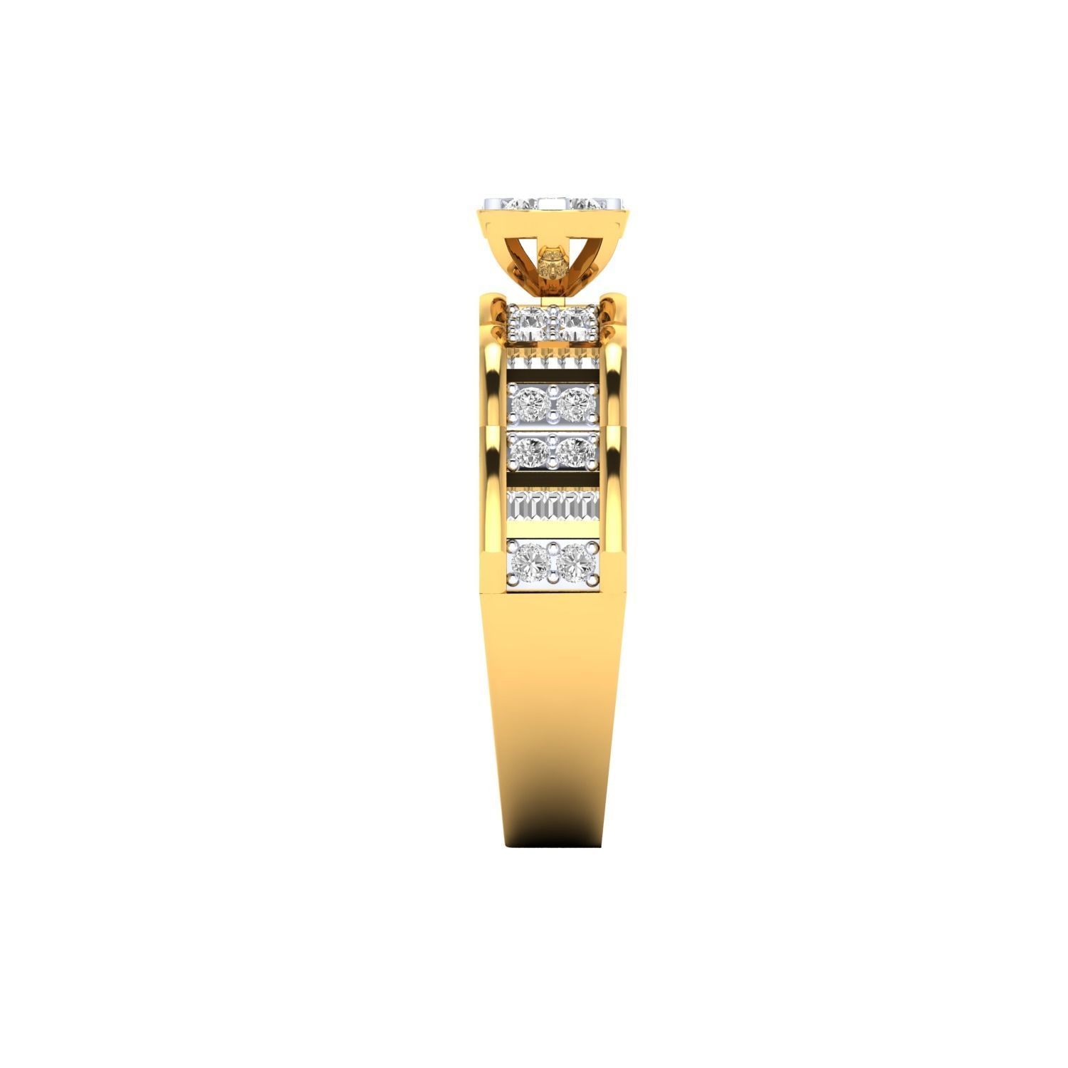 Women Band Ring STL OBJ FBX Renders Details 3D print model_19