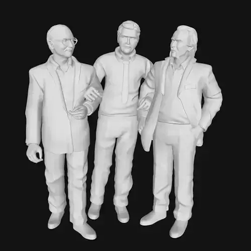 THREE OLD MEN-MAN-OLD MAN- OLD MEN- FRIENDS- OLD AGE- COLLEAGUES