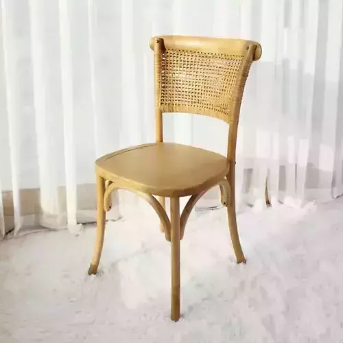 Coffee rattan chair wood cushion