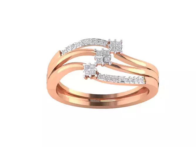 Women Wedding Engagement Ring STL OBJ FBX Renders Details