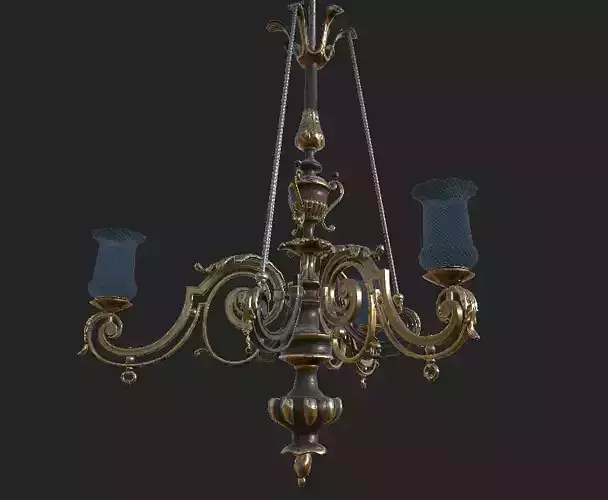 Chandelier Low-poly 3D model