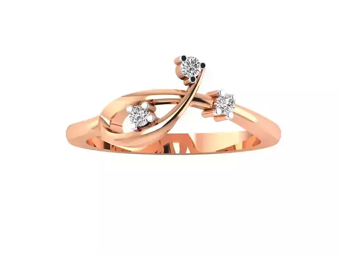 Women Wedding Engagement Ring STL OBJ FBX Renders Details