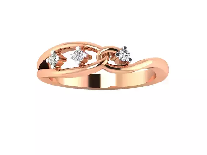 Women Wedding Engagement Ring STL OBJ FBX Renders Details