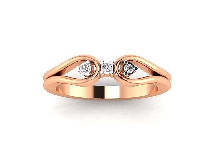 Women Wedding Engagement Ring STL OBJ FBX Renders Details 3D print model