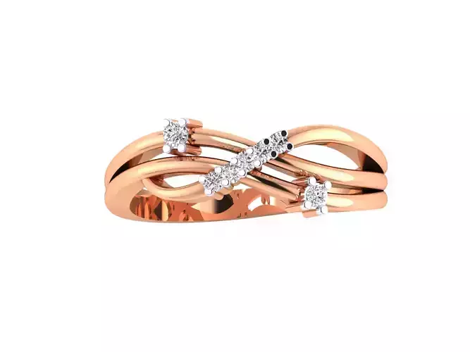 Women Wedding Engagement Ring STL OBJ FBX Renders Details