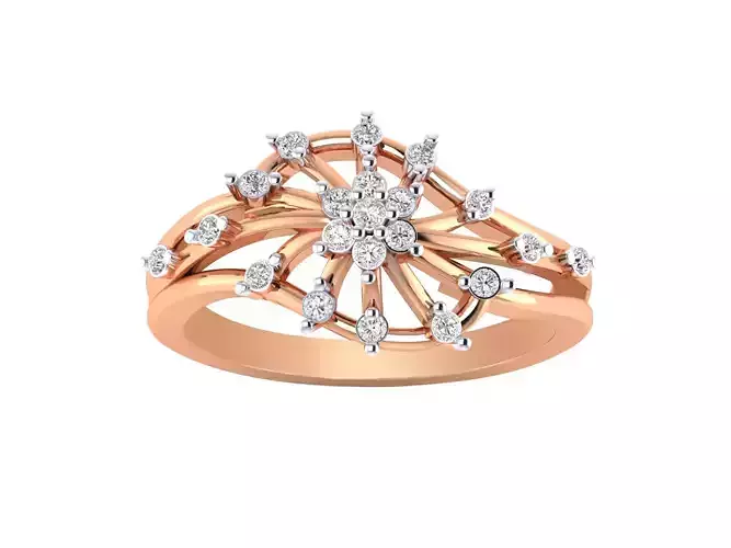 Women Wedding Engagement Ring  STL OBJ FBX Renders Details 3D print model
