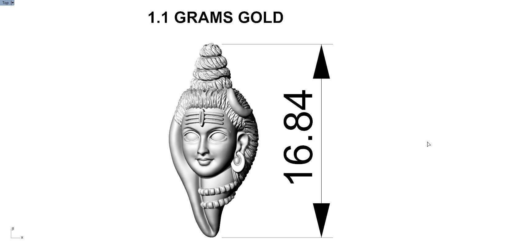 Lord Shiva PENDENT 3D print model_6