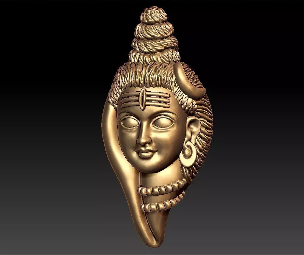 Lord Shiva PENDENT 3D print model_0