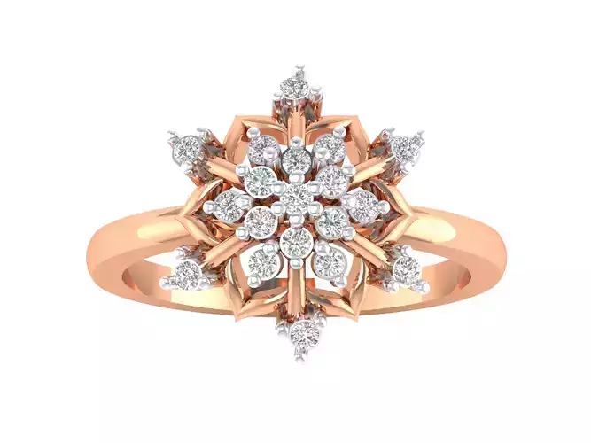 Women Flower Ring STL OBJ FBX Renders Details