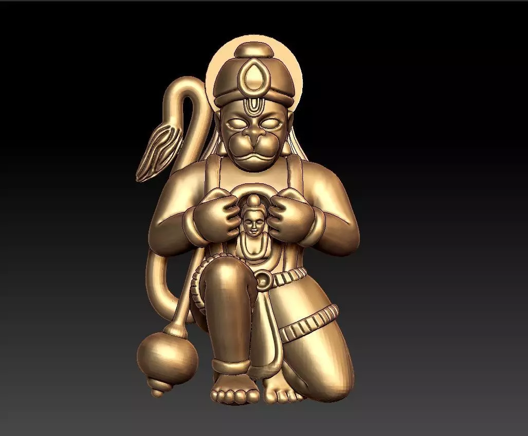 HUNUMAN PENDENT 3D print model_0