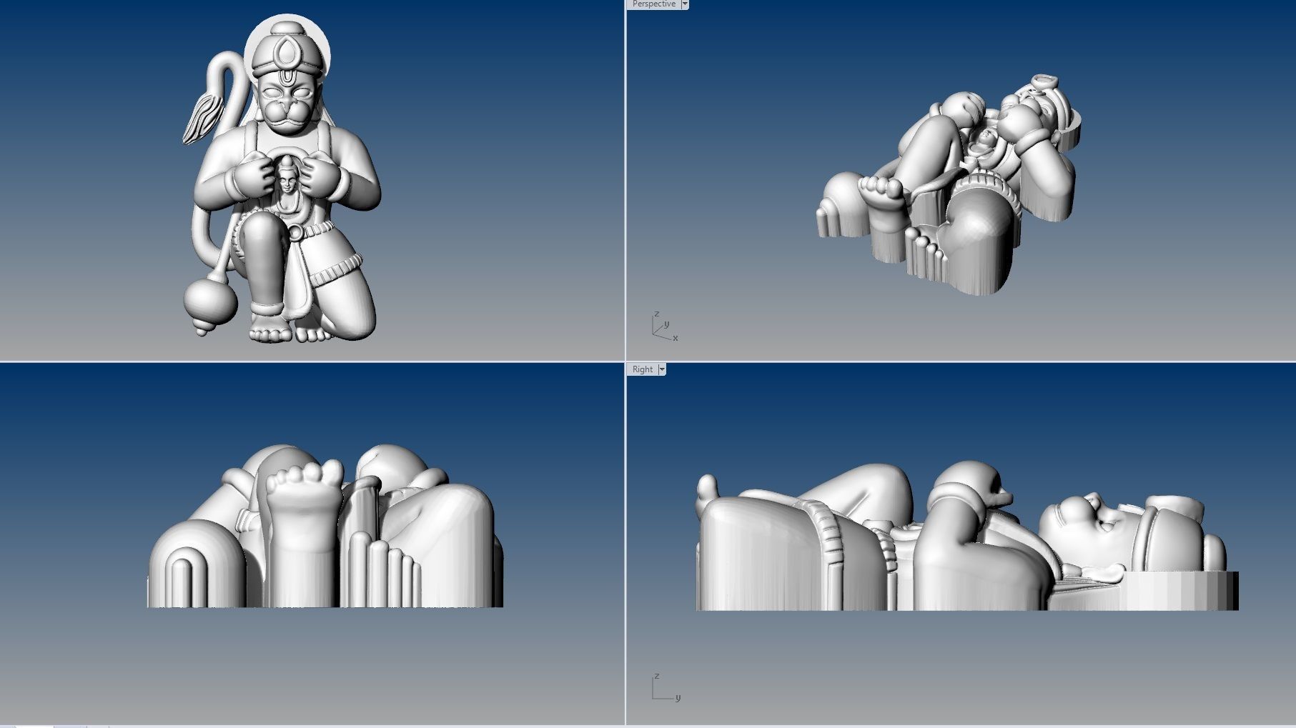 HUNUMAN PENDENT 3D print model_9