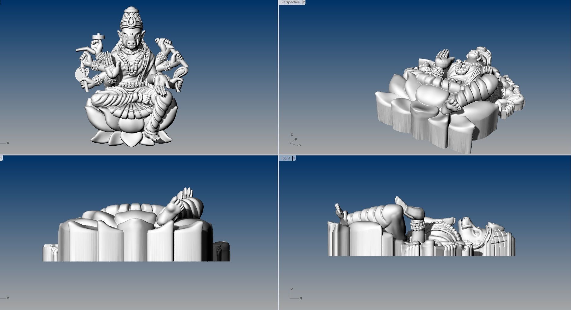 VARAHA AVATAR PENDENT 3D print model_9