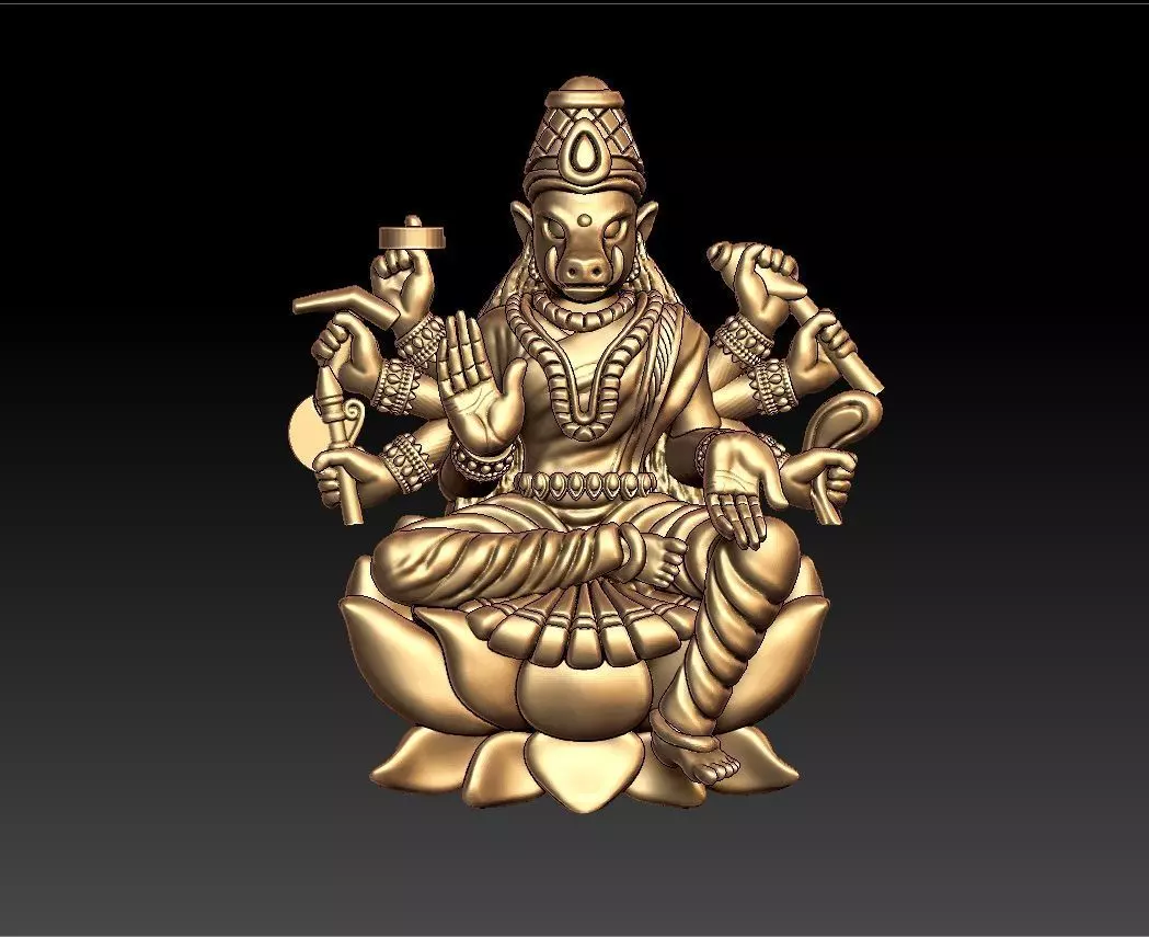 VARAHA AVATAR PENDENT 3D print model_0