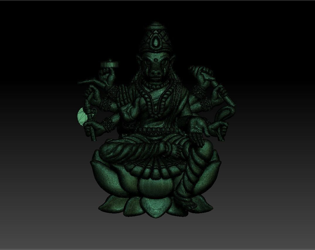 VARAHA AVATAR PENDENT 3D print model_5