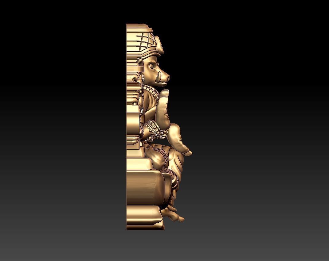 VARAHA AVATAR PENDENT 3D print model_4