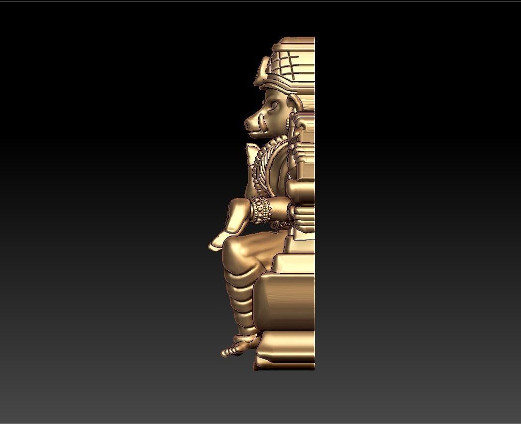 VARAHA AVATAR PENDENT 3D print model_2