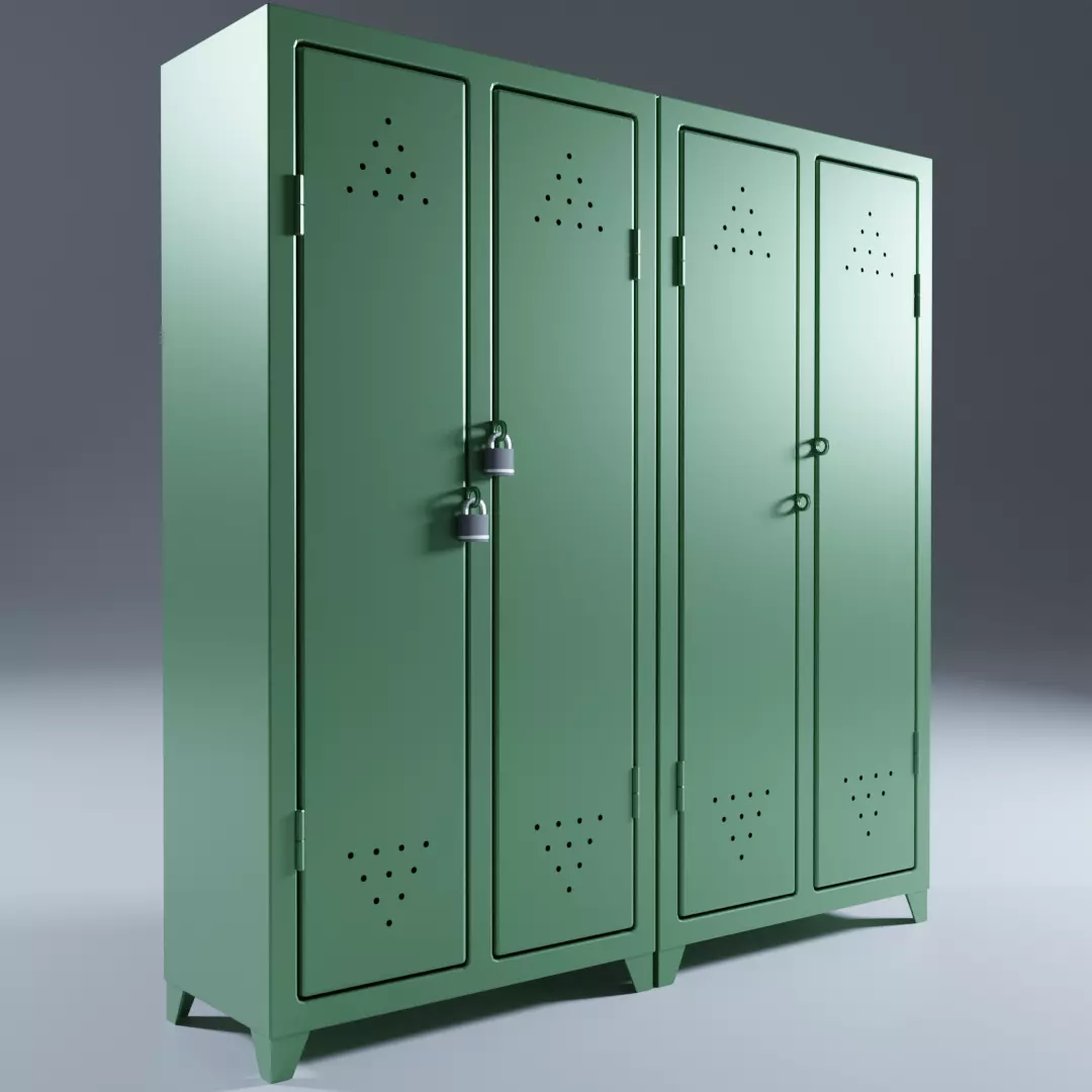 Locker for changing room 3D model_0