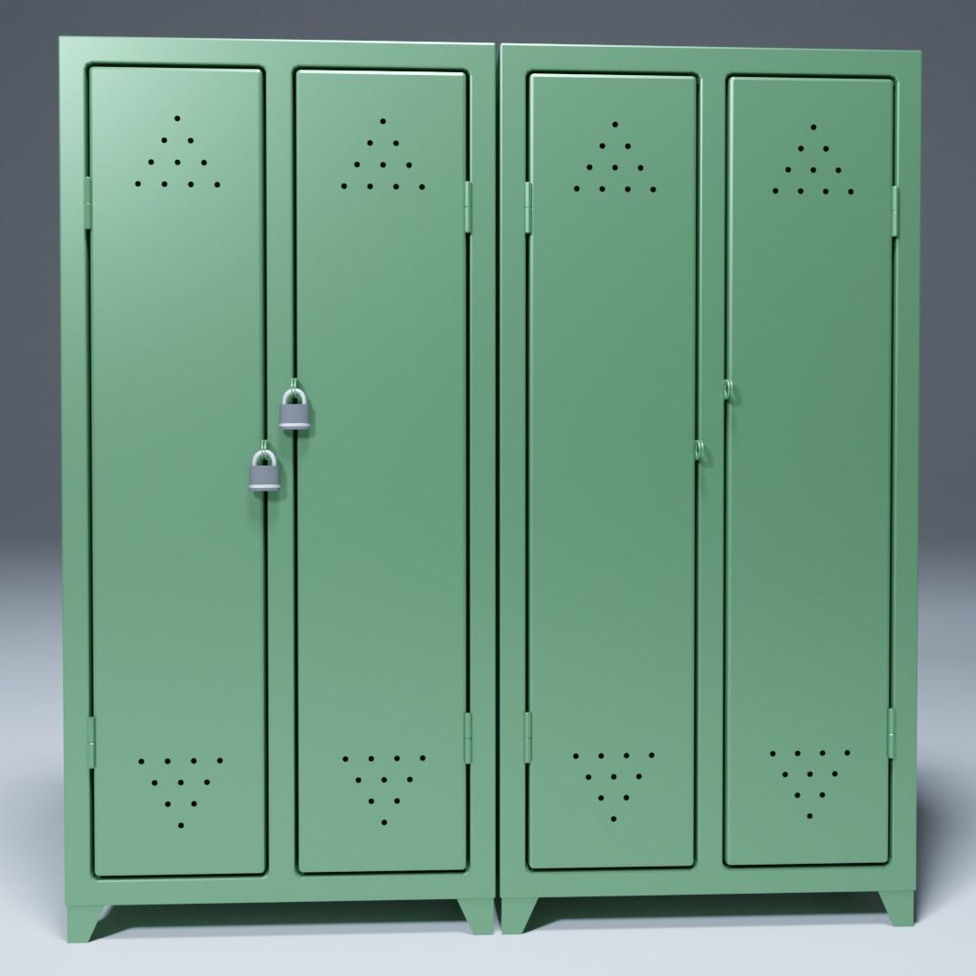 Locker for changing room 3D model_6
