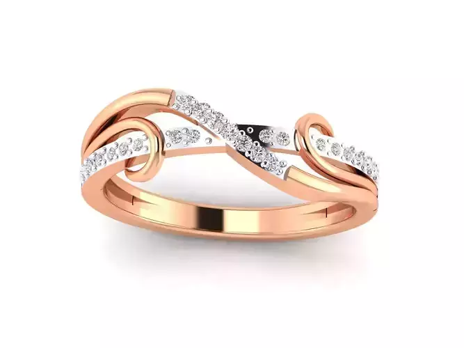 Women Wedding Engagement Ring STL OBJ FBX Renders Details
