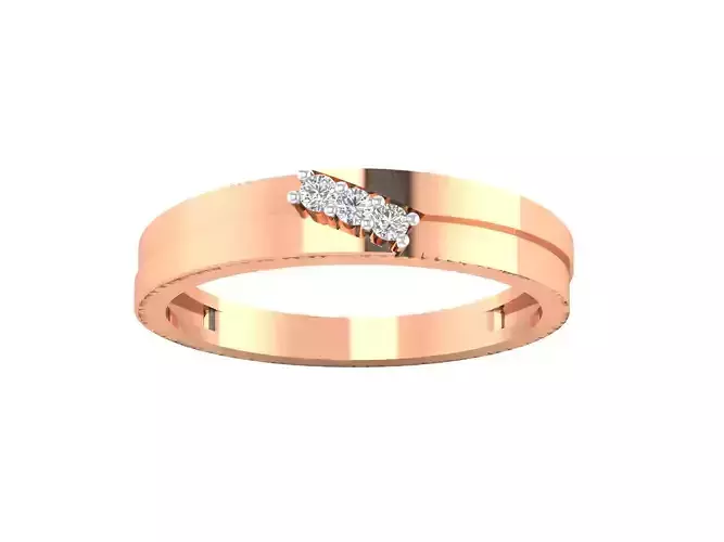 Women Band Ring STL OBJ FBX Renders Details