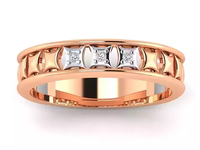 Women Band Ring STL OBJ FBX Renders Details