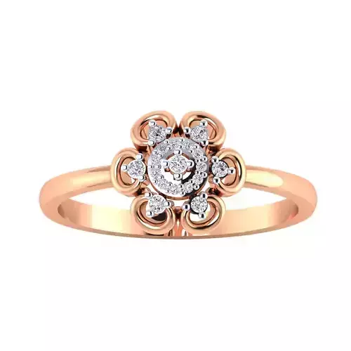 Women Flower Ring STL OBJ FBX Renders Details