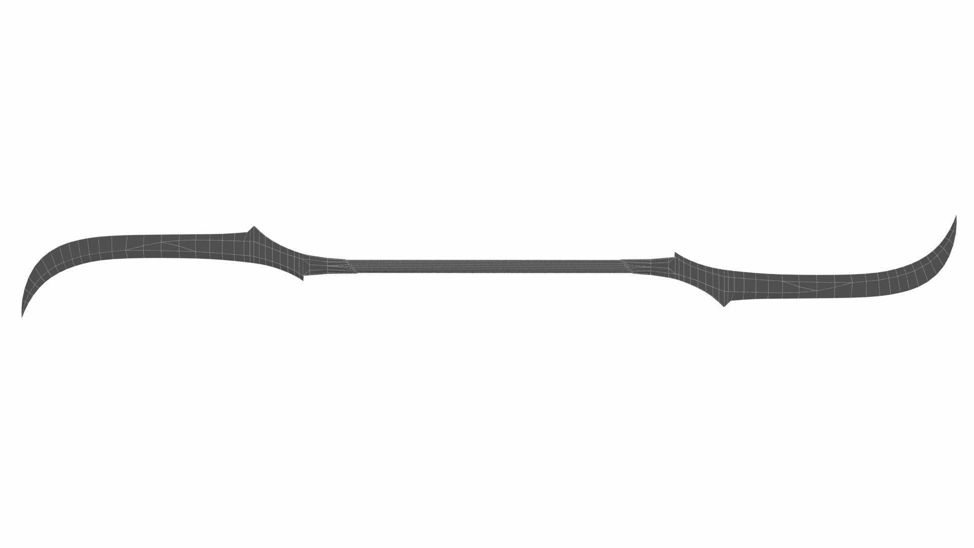 Double sword 2 Low-poly 3D model_6