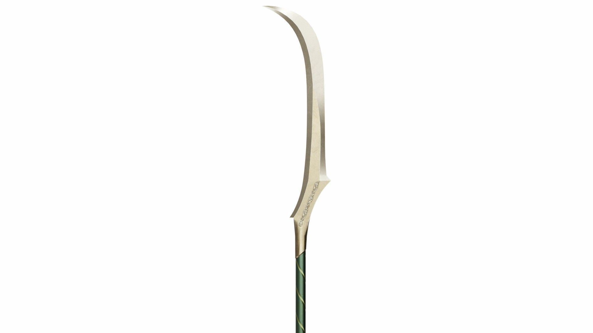 Double sword 2 Low-poly 3D model_4