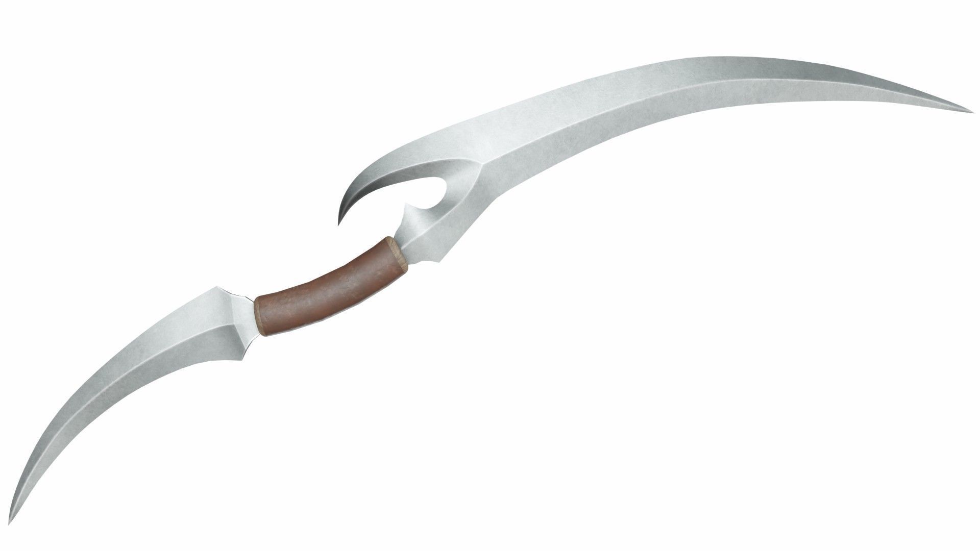 Double sword 3 Low-poly 3D model_2