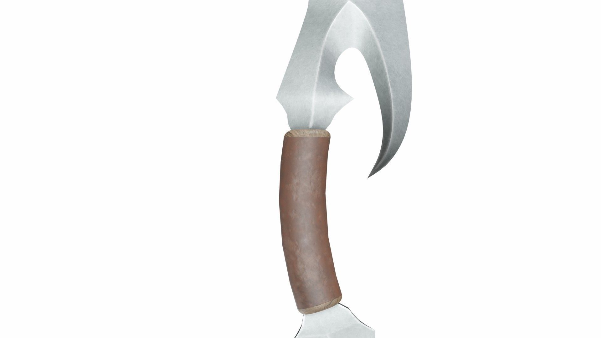 Double sword 3 Low-poly 3D model_1